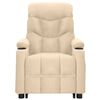 vidaXL Masažna fotelja na podizanje od tkanine krem