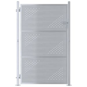 vidaXL Vrtna vrata 85 x 120 cm Nehrđajući čelik Može se zaključati