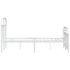 vidaXL Metalni okvir kreveta uzglavlje i podnožje bijeli 120x190 cm