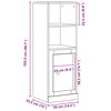 vidaXL Highboard Crni hrast 132 x 35,5 x 103,5 cm Konstruirano drvo