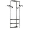vidaXL Stalak za odjeću čelik i netkana tkanina 55x28,5x175 cm crni