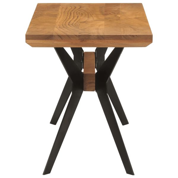 vidaXL Blagovaonska klupa 110x40x46 cm masivno bagremovo drvo i čelik