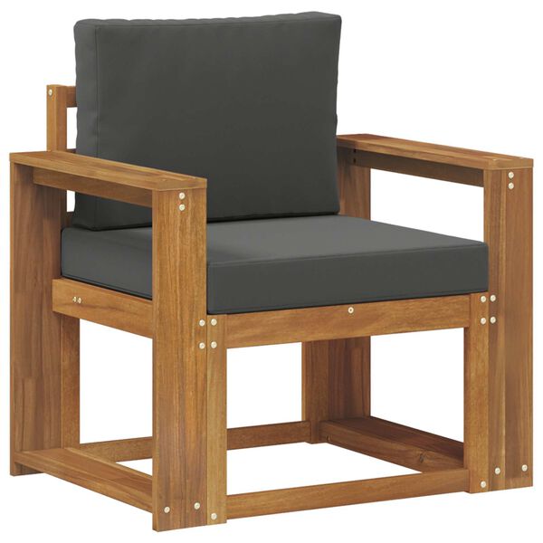 vidaXL Vanjski kauč Čvrsto drvo akacije i poliester Prirodna