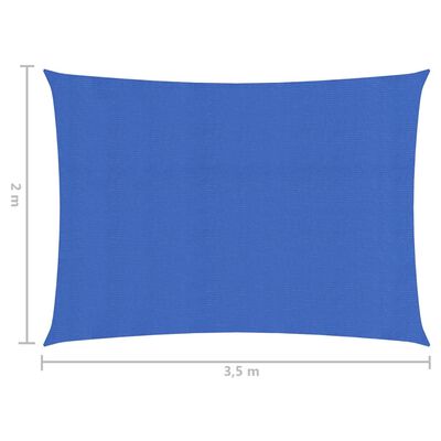 vidaXL Jedro za zaštitu od sunca 160 g/m² plavo 2 x 3,5 m HDPE