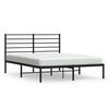 vidaXL Metalni okvir za krevet s uzglavljem crni 120x190 cm