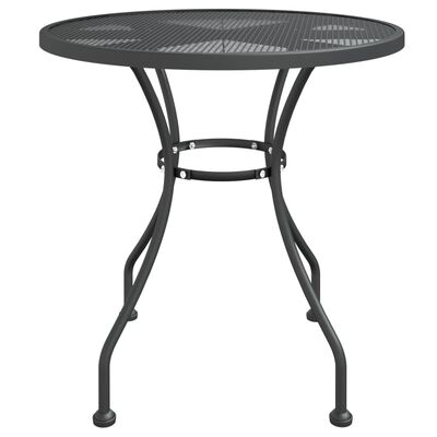 vidaXL Vrtni stol od ekspandirane metalne mreže Ø 80 x 72 cm antracit