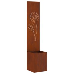 vidaXL Privatnost u vrtu Rezbarija Rđa 32 x 32 x 150 cm Otporni čelik