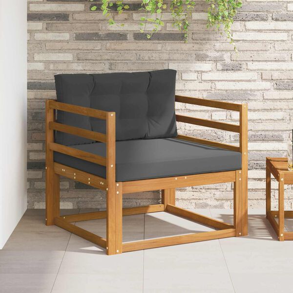 vidaXL Srednja sofa za van Čvrsto drvo akacije Prirodna