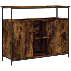 vidaXL Komoda boja dimljenog hrasta 100x35x80 cm konstruirano drvo
