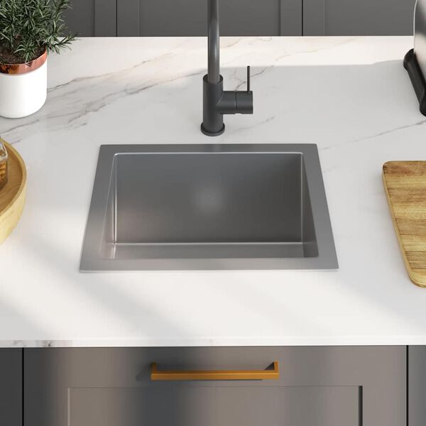 vidaXL Ručno rađeni kuhinjski sudoper od nehrđajućeg čelika