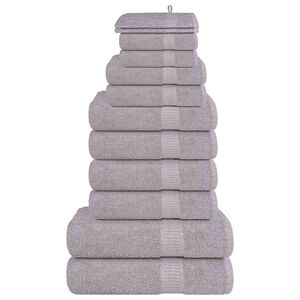 vidaXL Set ručnika FROGN od 12 dijelova sivi 360 g/m&sup2;