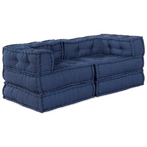 vidaXL Modularna sofa 2 pcs Indigo 140 x 70 x 56 cm Tkanina