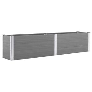 vidaXL Vrtna posuda za sadnju 250 x 50 x 54 cm WPC siva