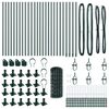 vidaXL Ograda s postovima Zelena 0,4 x 50 m Čelik i PVC