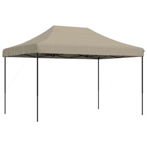 vidaXL Sklopivi prigodni &scaron;ator za zabave smeđesivi 410 x 279 x 315 cm