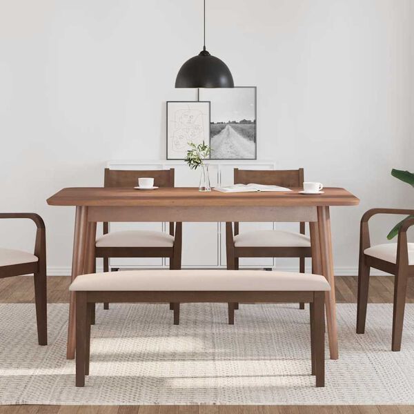 vidaXL Klupa 110 cm smeđa guma od punog drveta