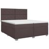 vidaXL Boxspring krevet s madracem Tamno smeđa 200 x 200 cm Tkanina