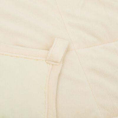 vidaXL Teška deka svijetla krem 120 x 180 cm 9 kg od tkanine