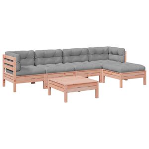 vidaXL 6-dijelni set vrtnih sofa od masivne duglazije s jastucima