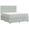 vidaXL Boxspring krevet s madracem Svjetlosiva 140 x 190 cm Bar&scaron;un