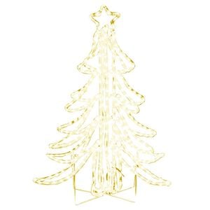 vidaXL LED sklopiva figura božićnog drvca topla bijela 87 x 87 x 93 cm