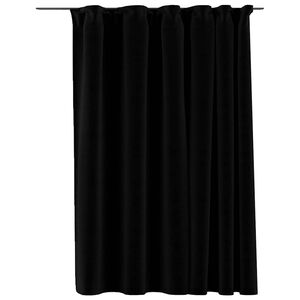 vidaXL Zavjese za zamračivanje s kukama crne 290 x 245 cm