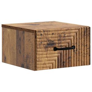 vidaXL Noćni ormarić za montažu na zid Staro drvo 34,5 x 33 x 20 cm
