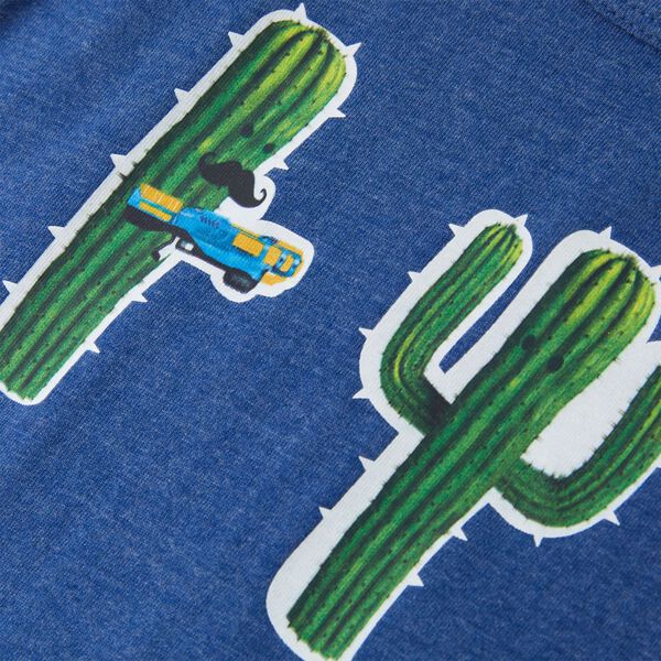 Dječja majica bez rukava tamnoplava prošarana 92