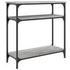 vidaXL Konzolni stol siva boja hrasta 75x29x75 cm konstruirano drvo