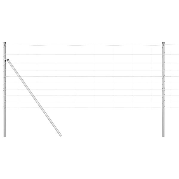 vidaXL Stup za ogradu Galvanizirano 25 x 1 m Čelik