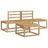 vidaXL Set vanjskih sofa 3 pcs Bijela Čvrsto drvo akacije
