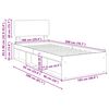 vidaXL Krevetna konstrukcija s uzglavljem Smeđi hrast 100 x 200 cm