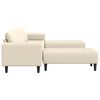 vidaXL Sofa s jastukom Krema 250 x 188 x 76 cm Kordura tekstil