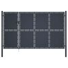vidaXL Vrtna vrata Čelik 350x150 cm Antracit
