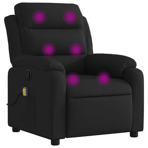 vidaXL Masažni naslonjač od tkanine crni