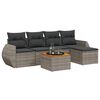 vidaXL 6-dijelni set vrtnih sofa od poliratana s jastucima sivi