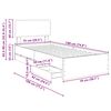 vidaXL Krevetna konstrukcija Bijeli 75 x 190 cm Konstrukcijsko drvo
