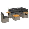 vidaXL 6-dijelni set vrtnih sofa od poliratana s jastucima sivi