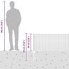 vidaXL Ograda s postovima Siva 0,6 x 25 m Čelik i PVC