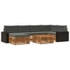 vidaXL Set vanjskih sofa 7 kom. Prirodna i antracit