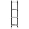 vidaXL Regal za knjige s 4 razine siva boja hrasta 40x30x120 cm drveni