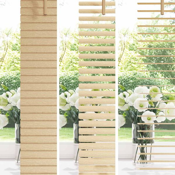 vidaXL Venecijanska roleta Svijetlo smeđa s uzorkom 150 x 140 cm PVC