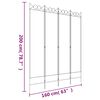 vidaXL Sobna pregrada s 4 panela smeđa 160x200 cm od tkanine