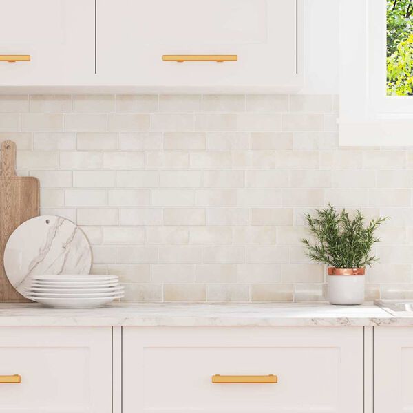 vidaXL Subway pločica 10 pcs Bež Mramor 29.4 x 21.4 cm