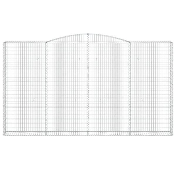 vidaXL Lučne gabionske ko&scaron;are 15kom 400x30x220/240cm pocinčano željezo