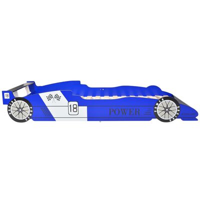 vidaXL Dječji krevet trkaći auto 90 x 200 cm plavi