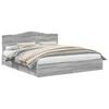 vidaXL Krevet s od storage Siva Sonoma 200 x 200 cm Konstruirano drvo