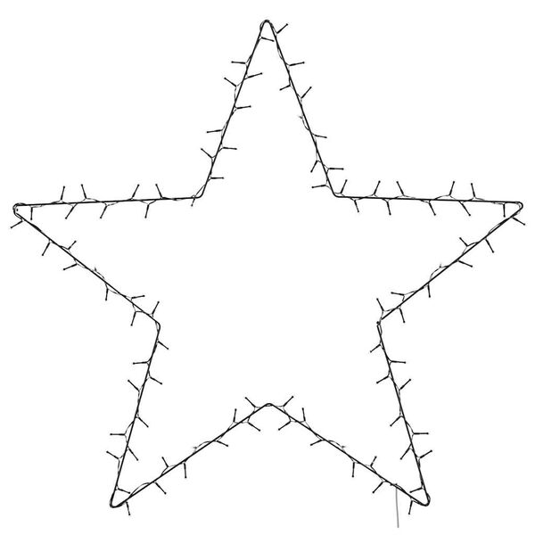 vidaXL Božićna svjetla Silueta zvijezde 115 LED dioda toplo bijela