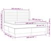 vidaXL Krevet box spring s madracem LED plavi 160x200 cm od tkanine