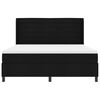 vidaXL LED Box Spring Krevet s madracem Crna 180 x 200 cm tkanina